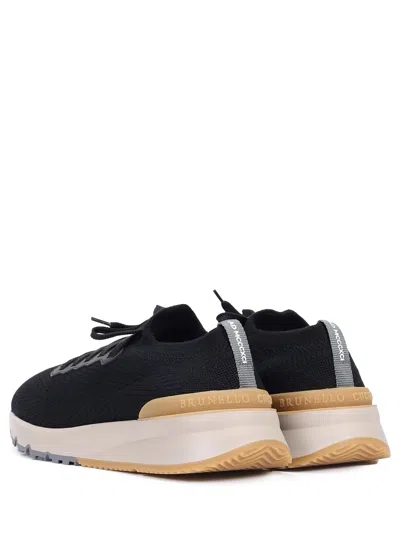 Brunello Cucinelli Stretch Knitted Inserts In Blue