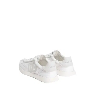 Dolce & Gabbana Cushion Sneaker In Mixed Materials Color White In White