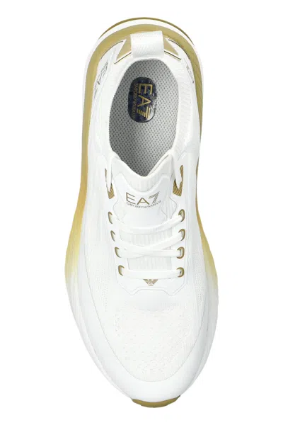 Ea7 Chunky Sole Running Sneakers In White