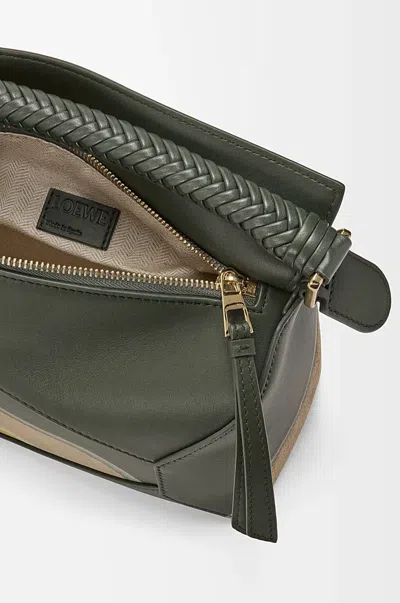 Loewe Small Leather Puzzle Edge Landscape Top-handle Bag