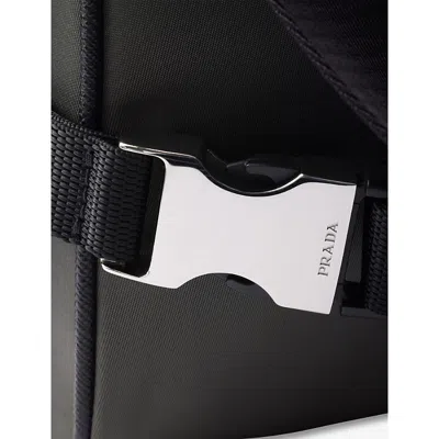 Prada Mens Green Medium Re-nylon And Saffiano-leather Shoulder Bag