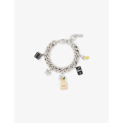 Marc Jacobs Womens Silver/pink Multi Perfect Charm Silver-plated Brass Bracelet In Metallic