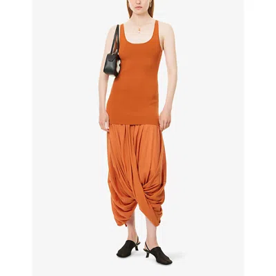 Totême Toteme Cocoon Sleeveless Dress In Brown