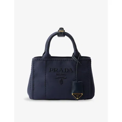 Prada Mens Grey Brand-plaque Saffiano Leather Shoulder Bag