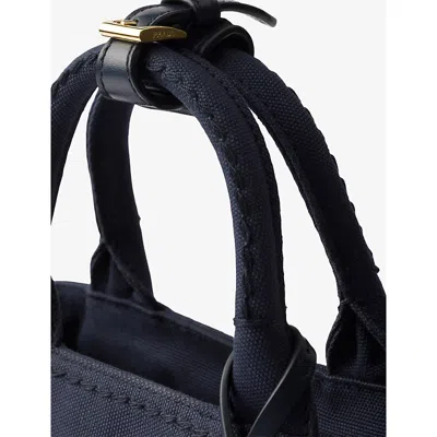 Prada Mens Grey Brand-plaque Saffiano Leather Shoulder Bag