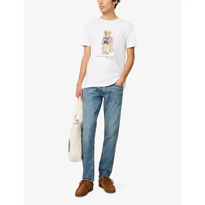 Polo Ralph Lauren White Polo Bear T-shirt Custom Slim-fit In White