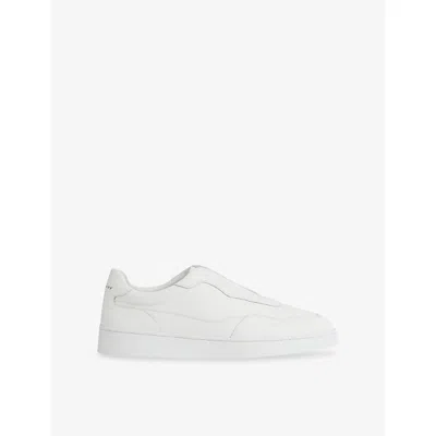 Reiss Cruz Elasticated Lace Leather Sneaker In White