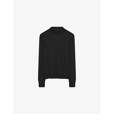 Joseph Womens Navy Cashair High-neck Cashmere Jumper In Black