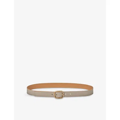 Loewe Rounded Leather Belt In Pink