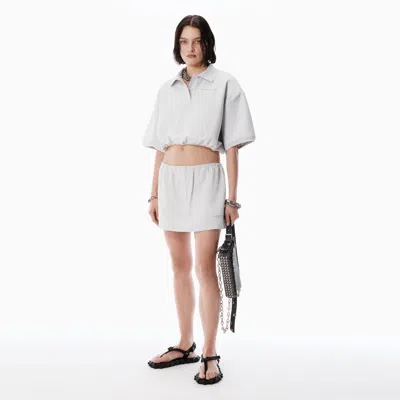 Alexander Wang Light Grey Deconstructed Miniskirt