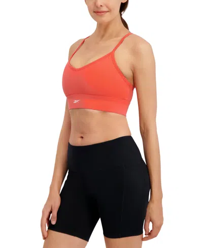 Reebok Women's Lux Low-impact Bra In Orange