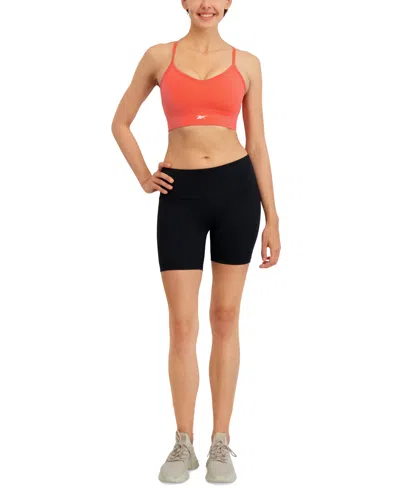 Reebok Women's Lux Low-impact Bra In Orange
