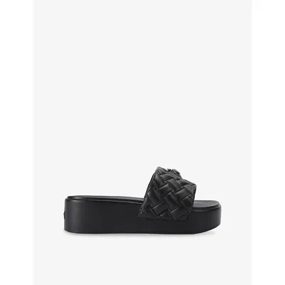 Kurt Geiger Meena Eagle Platform Slides In Black