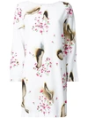 MOSCHINO BURNED EFFECT FLORAL DRESS,A0475545911711691