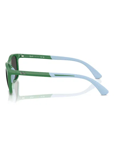 Ray-ban Junior Rb9077s Square-frame Sunglasses In Green