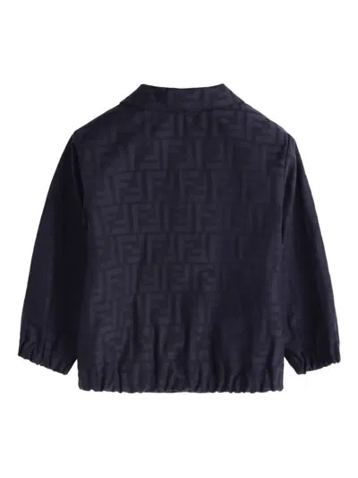 Fendi Ff-jacquard Shirt Jacket In Black