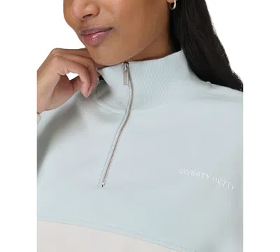 Sweaty Betty Women's Revive Crop Half Zip In Blue