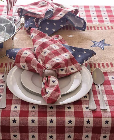 Design Imports 4th Of July Jute Table Runner 14" X 74" In Brown