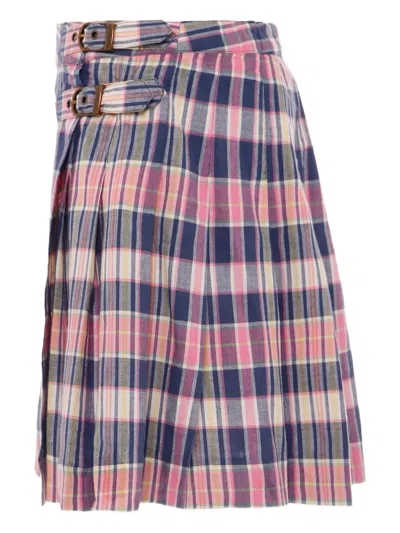 Polo Ralph Lauren Pleated Skirt In Purple