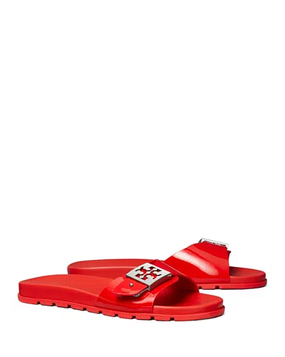Tory Burch Buckle Slide Sandal In Red