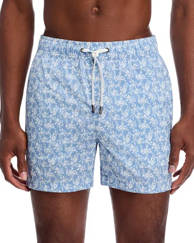 Onia Charles Swim Trunks 5 Baby Blue Multi In Blue