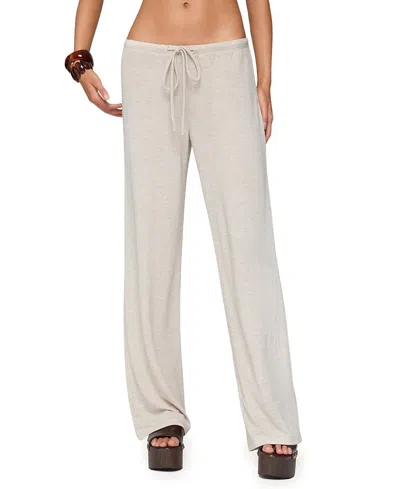 Edikted Camdyn Low Rise Drawstring Lounge Pants In Neutral