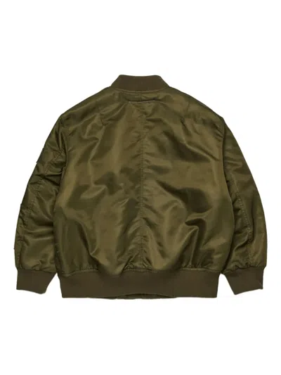 Mm6 Maison Margiela Logo-appliqué Bomber Jacket In Green