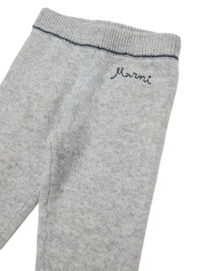 Marni Logo Joggers In Gray