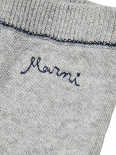 Marni Logo Joggers In Gray
