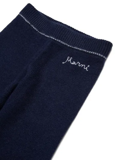 Marni Knitted Track Pants In Blue