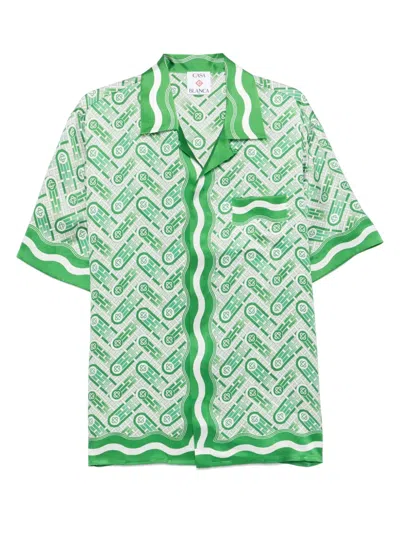 Casablanca Short-sleeved Shirt In Green