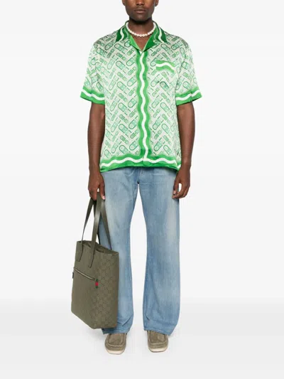 Casablanca Short-sleeved Shirt In Green