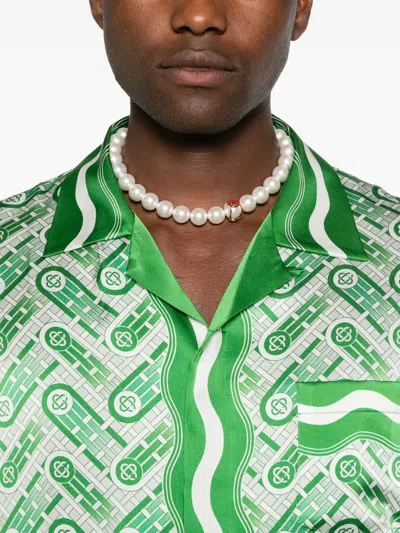 Casablanca Short-sleeved Shirt In Green