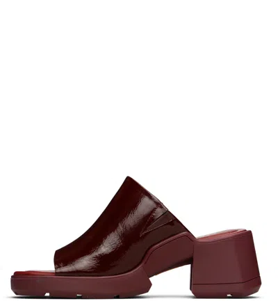 Miista Burgundy Clarin Mules In Burgundy