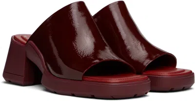 Miista Burgundy Clarin Mules In Burgundy