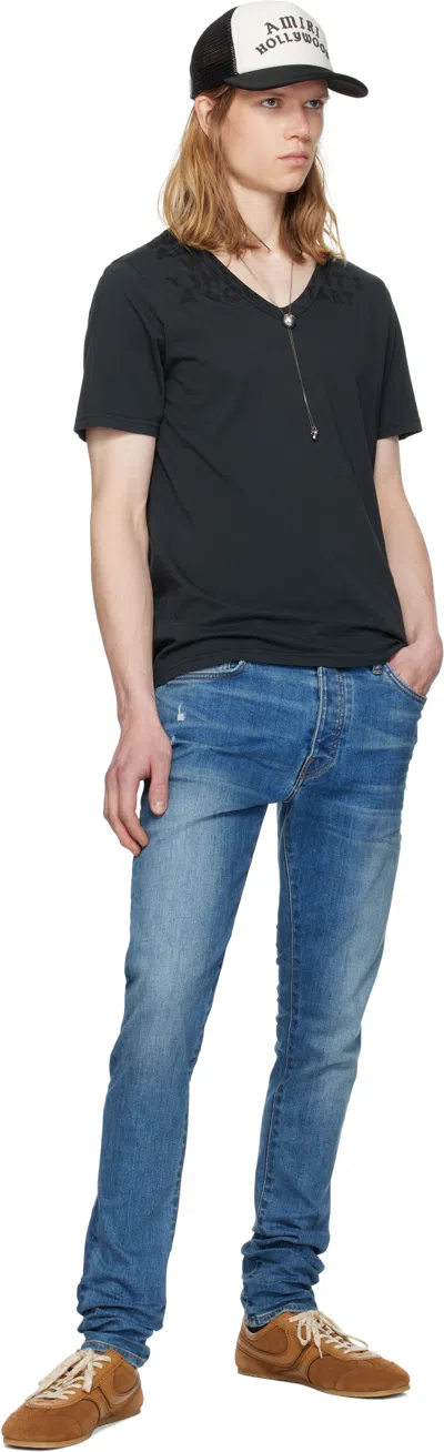 Amiri Stack Jeans In Blue