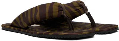 Attico Indie Flip Flops In Brown