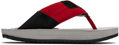 Abra Red & Gray Xxl Flip-flops In Multi