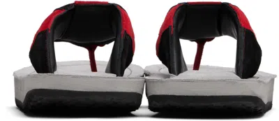 Abra Red & Gray Xxl Flip-flops In Multi