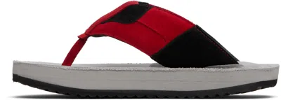 Abra Red & Gray Xxl Flip-flops In Multi