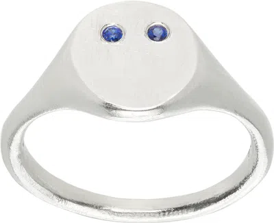 Seb Brown Mini Signet Ring In Metallic