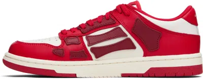 Amiri Low Top Sneakers Contrast Panels In Red