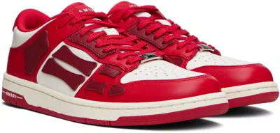 Amiri Low Top Sneakers Contrast Panels In Red