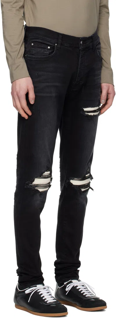 Amiri Mx1 Ultrasuede Jeans In Black