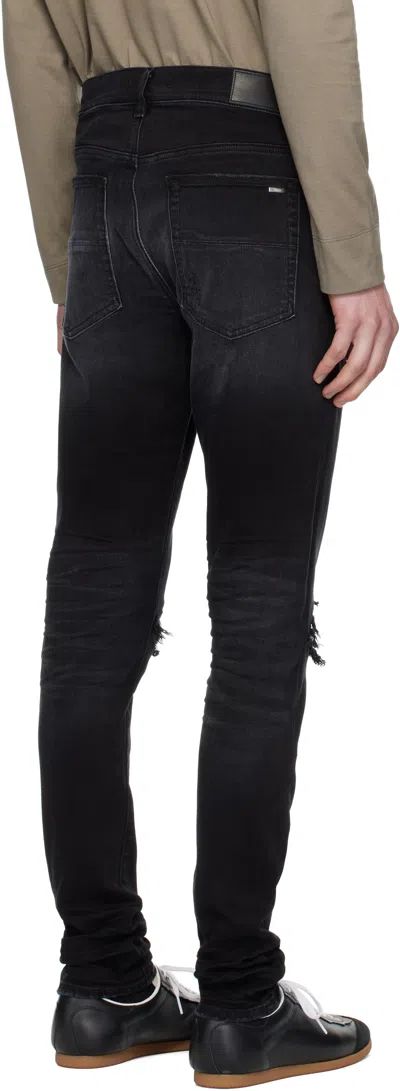 Amiri Mx1 Ultrasuede Jeans In Black