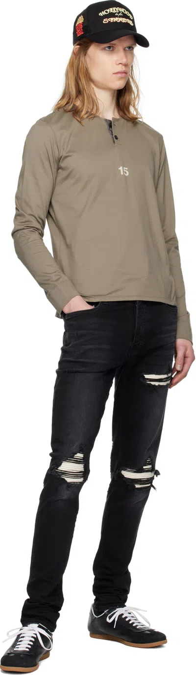 Amiri Mx1 Ultrasuede Jeans In Black