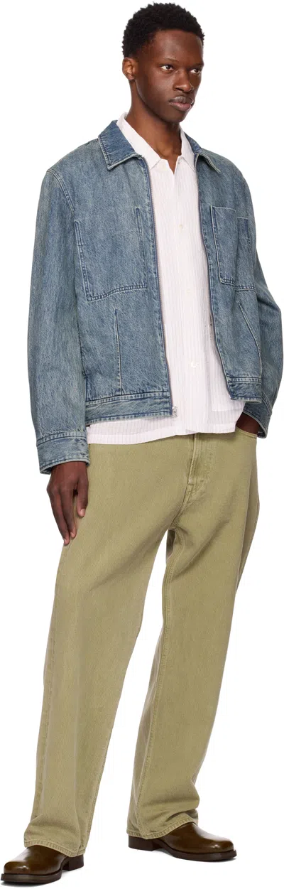 Rag & Bone Blue Simon Garage Denim Jacket In Black