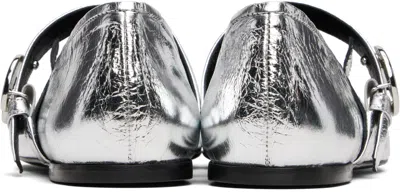 Coperni Silver Five-toe Ballerina Belt Loafers In Metallic