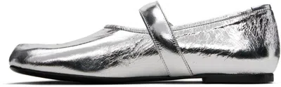Coperni Silver Five-toe Ballerina Belt Loafers In Metallic