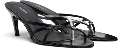Coperni 35mm Leather Thong Sandals In Black